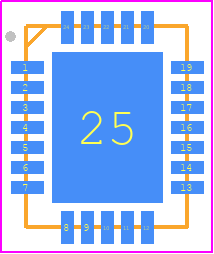 MAX17521ATG+ - Analog Devices PCB footprint - Quad Flat No-Lead - Quad Flat No-Lead - max17521