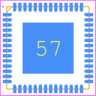 ADRF6750ACPZ-R7 - Analog Devices PCB footprint - Quad Flat No-Lead - Quad Flat No-Lead - CP-56-3