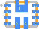 TPS61089RNRT - Texas Instruments PCB footprint - Other - Other - RNR0011A