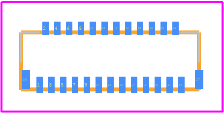 FH26-25S-0.3SHW(05) - Hirose PCB footprint - Other - Other - FH26-25S-0.3SHW(05)