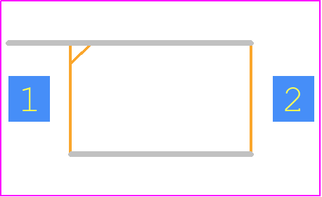 CFS-0102MB - Nidec Copal PCB footprint - Small Outline Diode - Small Outline Diode - CFS (1 Bit Gull Wing)