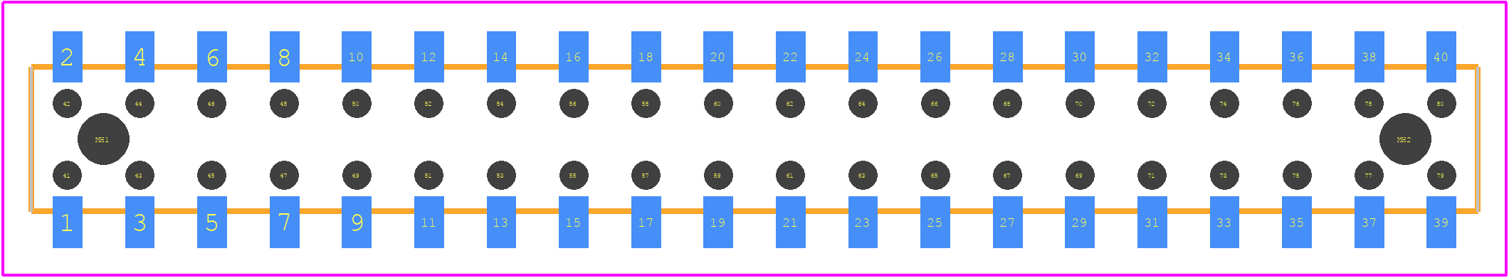 M20-7812045 - Harwin PCB footprint - Other - Other - M20-7812045-3