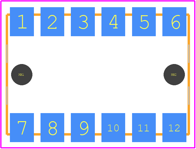 70AAJ-6-F1G - Bourns PCB footprint - Other - Other - 70AAJ-6-F1G-1