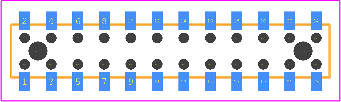 M20-7811245 - Harwin PCB footprint - Other - Other - M20-7811245-2