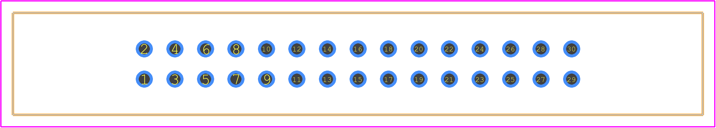 HIF3CA-30PA-2.54DSA(71) - Hirose PCB footprint - Other - Other - HIF3CA-30PA-2.54DSA(71)-3