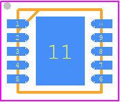 LTC4419IDD#PBF - Analog Devices PCB footprint - Small Outline No-lead - Small Outline No-lead - DD Package 10-Lead Plastic DFN (3mm ? 3mm)%0