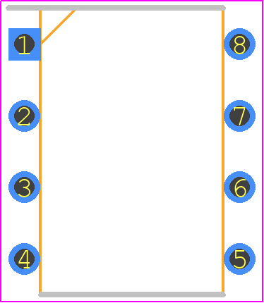 NE555N - onsemi PCB footprint - Dual-In-Line Packages - Dual-In-Line Packages - 8-Pin PDIP