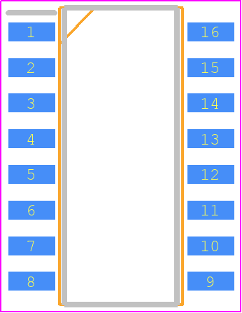TCMT4100T0 - Vishay PCB footprint - Small Outline Packages - Small Outline Packages - 16 lead