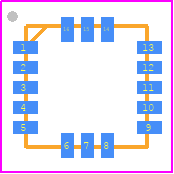 LIS331DLM - STMicroelectronics PCB footprint - Quad Flat No-Lead - Quad Flat No-Lead - 16 LEAD CERAMIC DUAL-IN-LINE FRIT SEAL PACKAGE