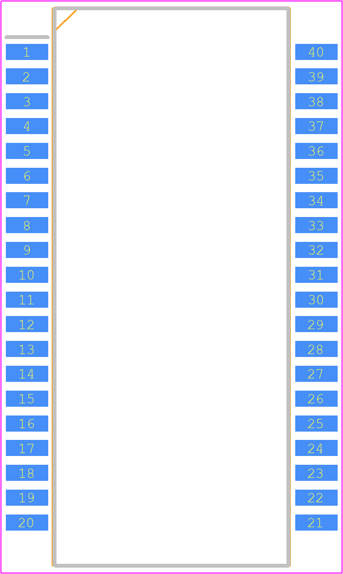 HX1234NL - Yageo Group PCB footprint - Small Outline Packages - Small Outline Packages - SOP 40