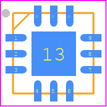 TPD6E001RSFRG4 - Texas Instruments PCB footprint - Quad Flat No-Lead - Quad Flat No-Lead - RSF (S-PQFP-N12)