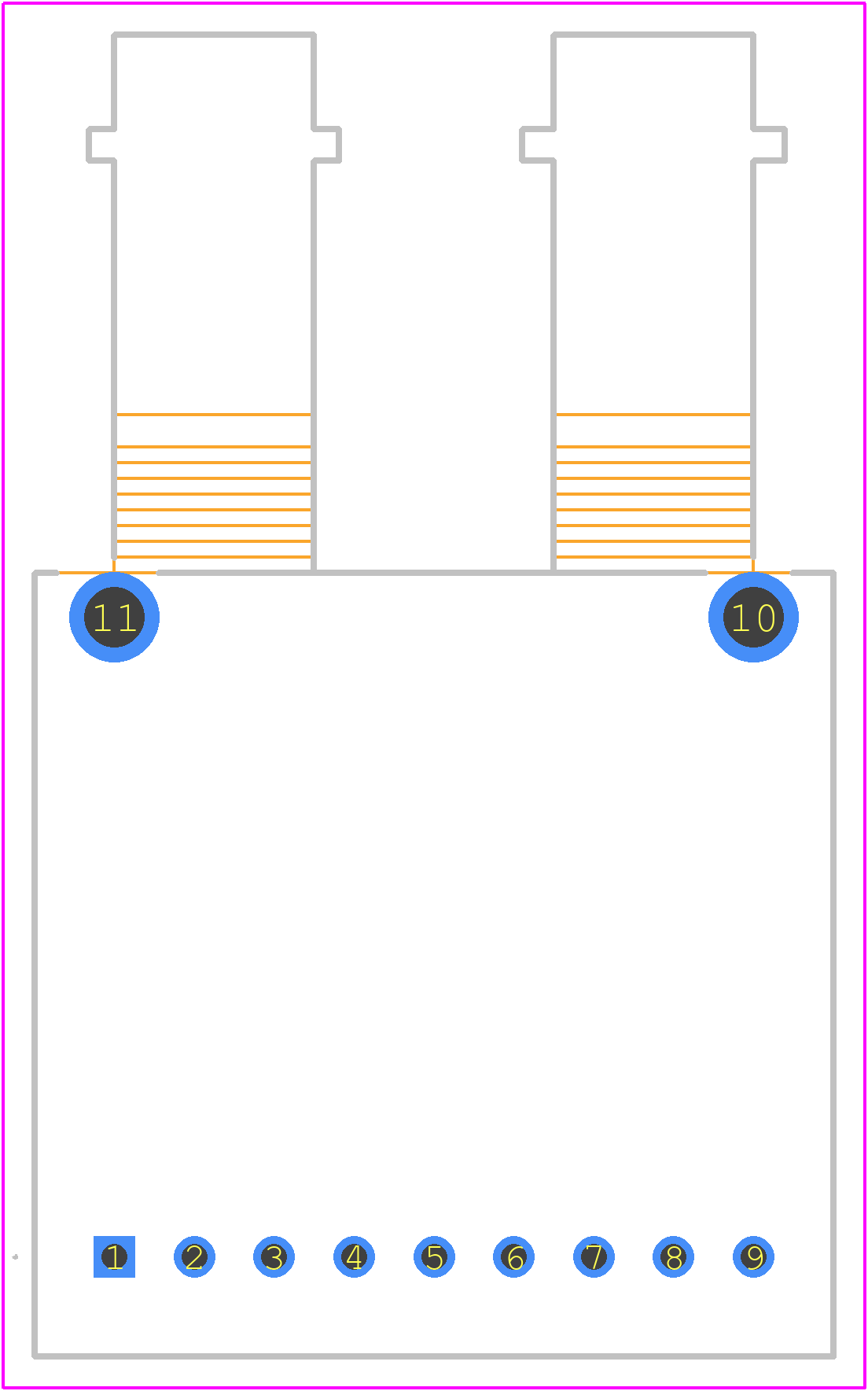 AFBR-5803TZ - Avago Technologies PCB footprint - Other - Other - AFBR-5803TZ-5