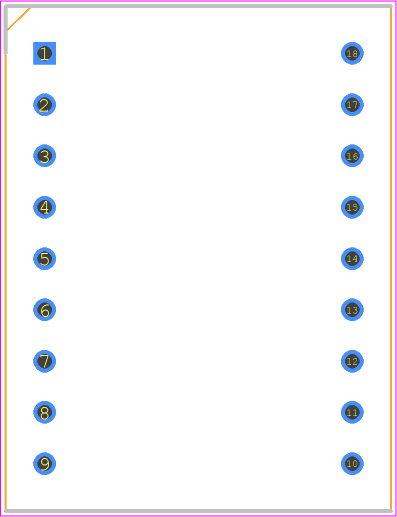 DA56-11SRWA - Kingbright PCB footprint - Dual-In-Line Sockets - Dual-In-Line Sockets - DA56-11EWA
