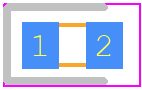NSPM2051MUT5G - onsemi PCB footprint - Diodes Chip - Diodes Chip - UDFN2 1.6x1.0, 1.1P CASE 517CZ ISSUE B
