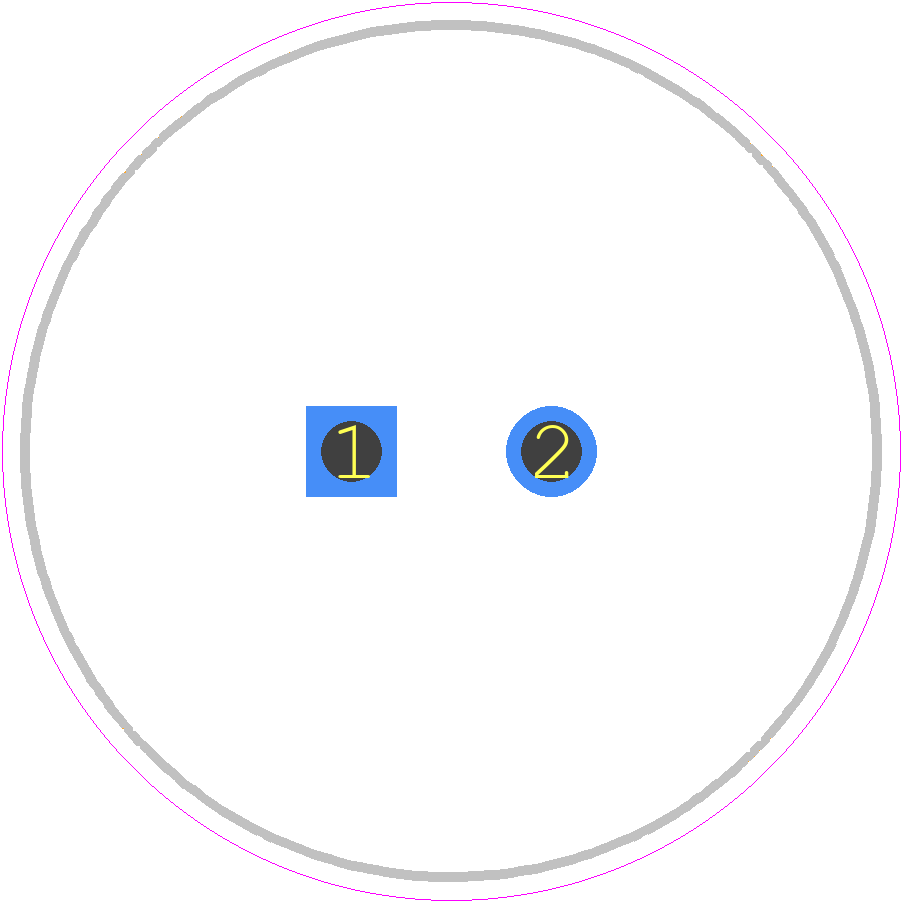 DB-5R5D105T - Elna PCB footprint - Capacitor, Polarized Radial Diameter - Capacitor, Polarized Radial Diameter - DB-5R5D105T_a