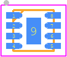 MIC2875-5.0YMT-T5 - Microchip PCB footprint - Small Outline No-lead - Small Outline No-lead - TDFN22-8LD-PL-1