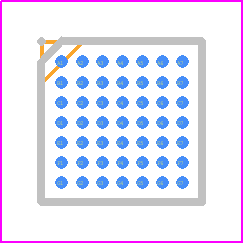 AD5767BCBZ-RL7 - Analog Devices PCB footprint - BGA - BGA - CB-49-4