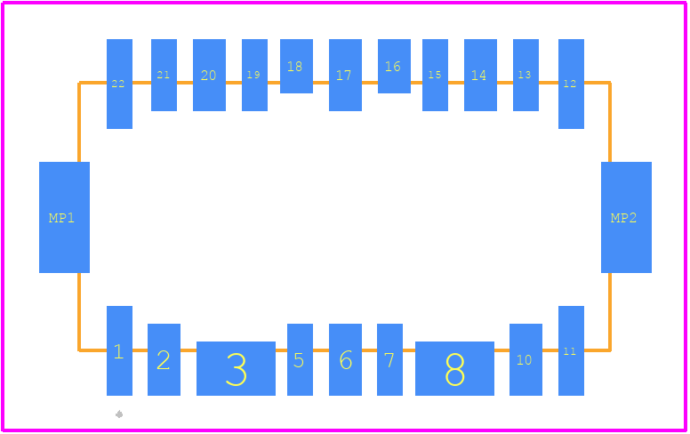 HF3 93S - TE Connectivity PCB footprint - Other - Other - HF3 93S-1