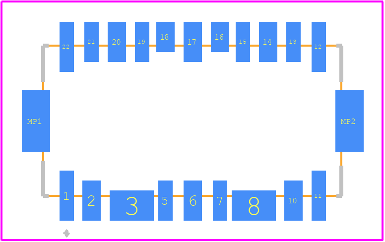 HF3 93 S - TE Connectivity PCB footprint - Other - Other - HF3 93 S-3