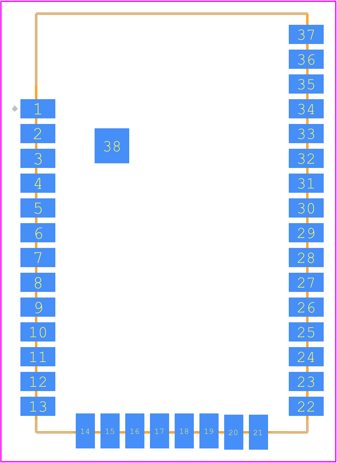 XB8X-DMUS-001 - Digi International PCB footprint - Other - Other - XBP9X-DMRS-001