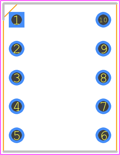 HDSP-301E - Avago Technologies PCB footprint - Dual-In-Line Sockets - Dual-In-Line Sockets - HDSP-301x