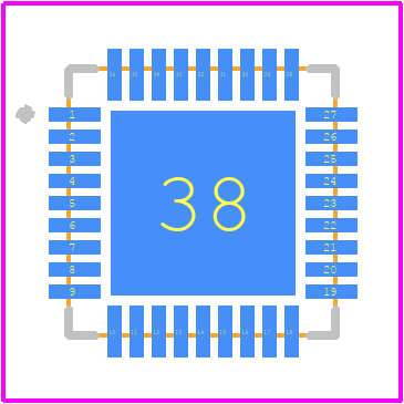 A3995SEV-T - Allegro Microsystems PCB footprint - Other - Other - Package EV, 36-Pin QFN