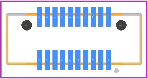 LSS-110-02-L-DV-A - SAMTEC PCB footprint - Other - Other - LSS-110-02-L-DV-A-1