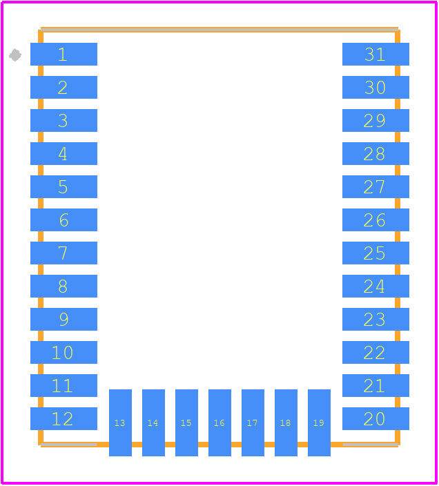 BGM111A256V21 - Silicon Labs PCB footprint - Other - Other - BGM111A256V21