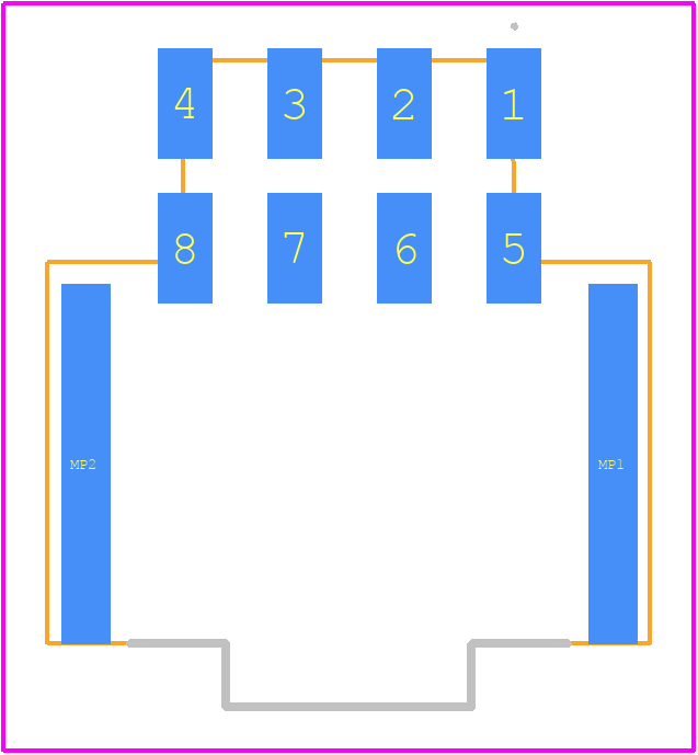 105405-1308 - Molex PCB footprint - Other - Other - 105405-1308-3