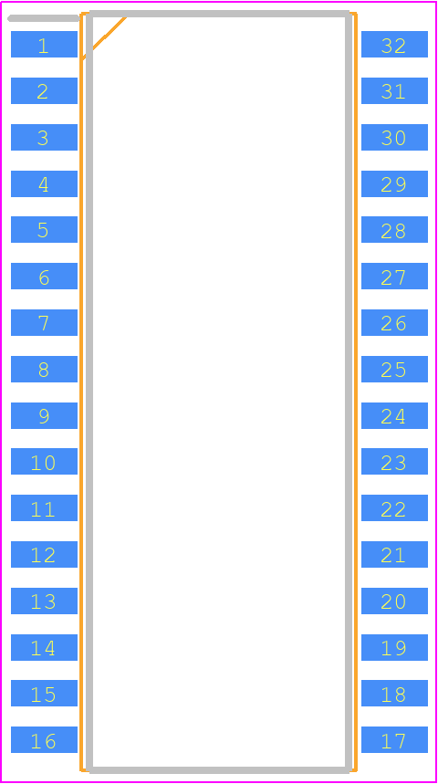 HCTL-2032-SC - Avago Technologies PCB footprint - Small Outline Packages - Small Outline Packages - HCTL - 2032 - SC