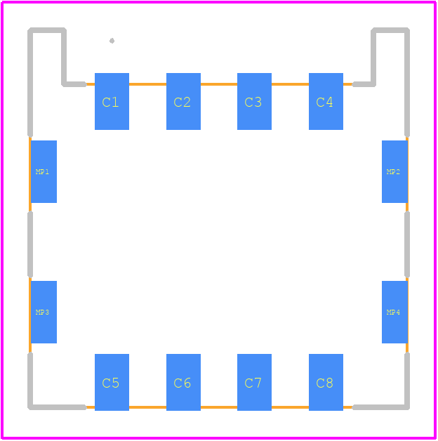 SIM7050-8-0-00-A - GCT (GLOBAL CONNECTOR TECHNOLOGY) PCB footprint - Other - Other - SIM7050-8-0-00-A-1