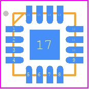 ADG1213YCPZ-REEL7 - Analog Devices PCB footprint - Quad Flat No-Lead - Quad Flat No-Lead - (CP-16-21)