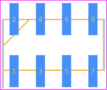 5-146130-3 - TE Connectivity PCB footprint - Header, Unshrouded - Straight SMD Pin - Header, Unshrouded - Straight SMD Pin - 5-146130-3