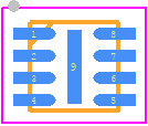 LTC5596IDC#TRMPBF - Analog Devices PCB footprint - Small Outline No-lead - Small Outline No-lead - 8 Lead DFN 2x2 DC