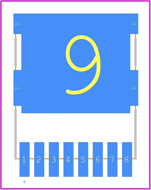 FDBL0630N150 - onsemi PCB footprint - Other - Other - H−PSOF8L 11.68x9.80 CASE 100CU ISSUE B