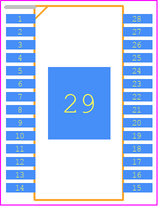 SKY72300-21 - Skyworks PCB footprint - Small Outline Packages - Small Outline Packages - 28-Pin EP-TSSOP