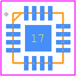 RFFM8202 - Qorvo PCB footprint - Quad Flat No-Lead - Quad Flat No-Lead - QFN-16 2.5x2.5