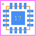RFFM8205 - Qorvo PCB footprint - Quad Flat No-Lead - Quad Flat No-Lead - RFFM8205