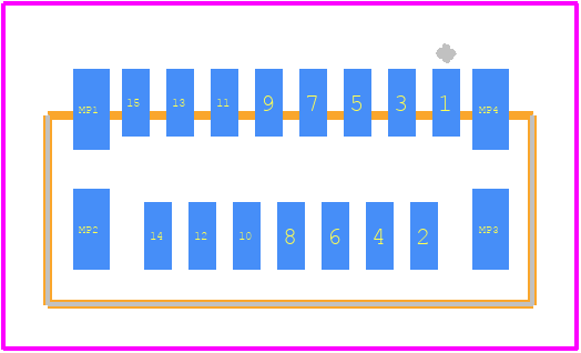 FH12-15S-0.5SVA(54) - Hirose PCB footprint - Other - Other - FH12-15S-0.5SVA(54)-2