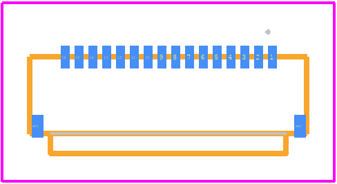 FH34SRJ-16S-0.5SH(50) - Hirose PCB footprint - Other - Other - FH34SRJ-16S-0.5SH(50)-1