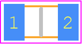 VJ1206H104MXAAT - Vishay PCB footprint - Capacitor Chip Non-polarised - Capacitor Chip Non-polarised - VJ1206H104MXAAT