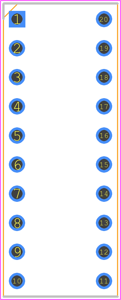 1-2199298-6 - TE Connectivity PCB footprint - Dual-In-Line Sockets - Dual-In-Line Sockets - 1-2199298-6