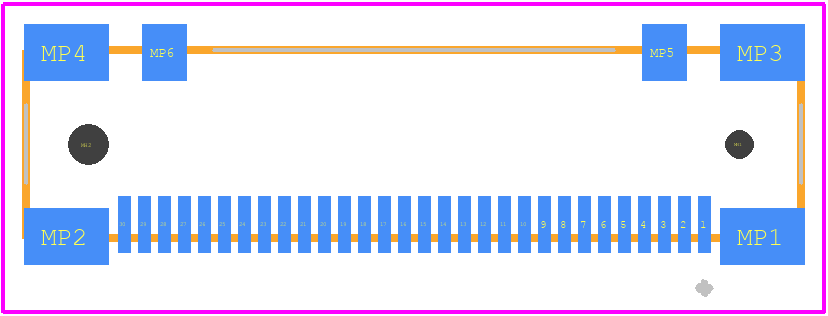 2023308-2 - TE Connectivity PCB footprint - Other - Other - 2023308-2-2