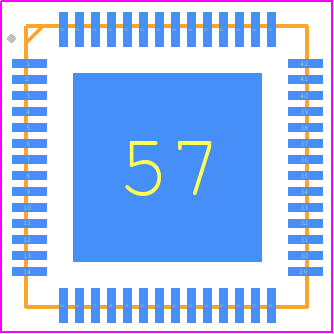 USB5744/2GX01 - Microchip PCB footprint - Quad Flat No-Lead - Quad Flat No-Lead - USB5744/2GX01