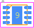 SKY67150-396LF - Skyworks PCB footprint - Small Outline No-lead - Small Outline No-lead - DFN 8L_1