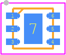 HMC788ALP2ETR - Analog Devices PCB footprint - Small Outline No-lead - Small Outline No-lead - CP-6-10