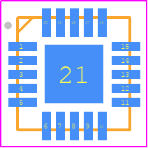 HSWA2-30DR+ - Mini-Circuits PCB footprint - Quad Flat No-Lead - Quad Flat No-Lead - QFN-20