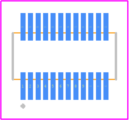 ACS709LLF-6BB-T - Allegro Microsystems PCB footprint - Other - Other - Package LF, 24-pin QSOP