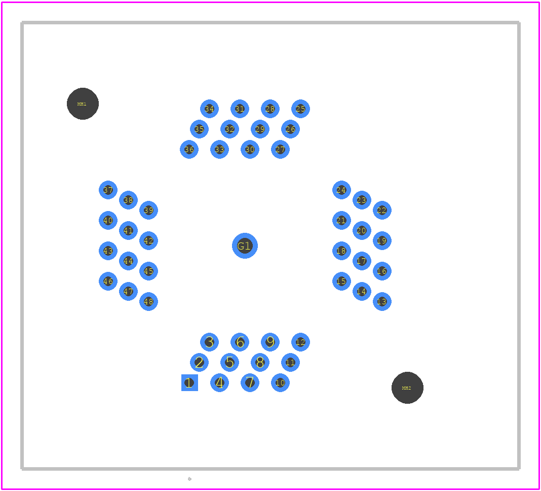 IC550-0404-012-G - Yamaichi PCB footprint - Other - Other - IC550-0404-012-G-2