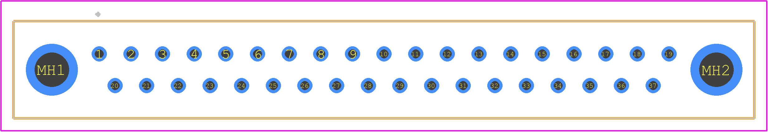 MDM-37PBSP - ITT CANNON PCB footprint - Other - Other - MDM-37PBSP-5